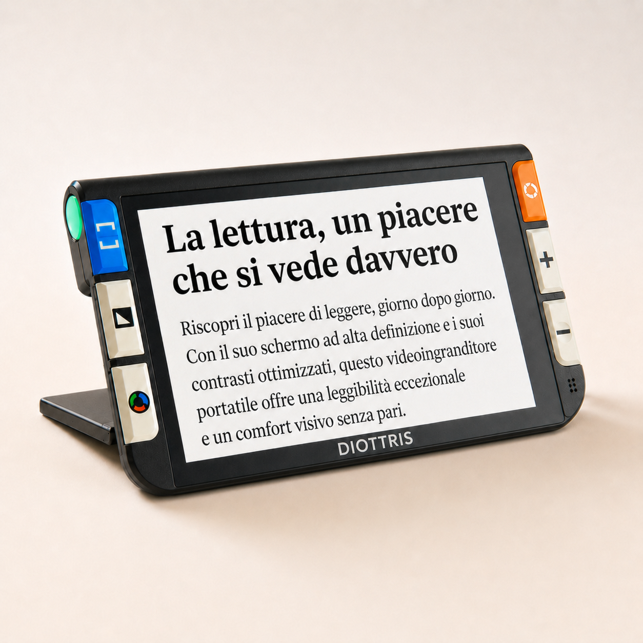 Diottris Lettore – Lente elettronica per leggere facilmente